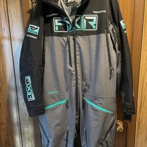 FXR Women's Black and Gray monosuit